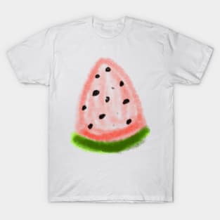 Red watercolor watermelon abstract art T-Shirt